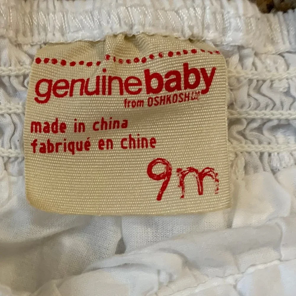 White eyelet genuine kids by Osh Kosh top